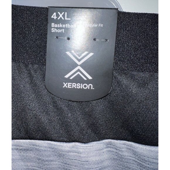New Xersion Mens 4XL Basketball Shorts Regular Fit Gray & Black Athletic - Picture 3 of 3